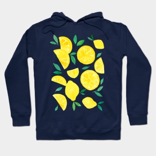 Watercolor lemons yellow Hoodie